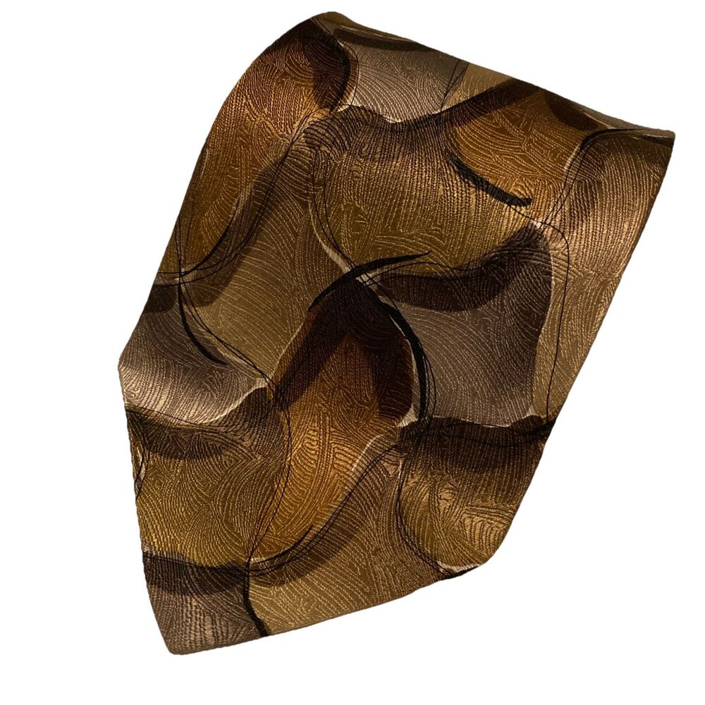 J Garcia 100% Silk Lizard Board  Collection Twenty -Seven  Neck Tie  brown